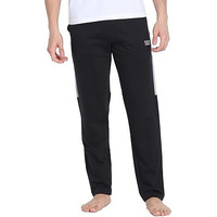U.S. Polo Assn. Men Solid Cotton Or001 Relaxed Fit Track Pants - Pack Of 1 (Black L)