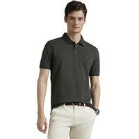 Louis Philippe Men's Solid Slim Fit T-Shirt (Lykpcslbv48002_Olive