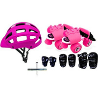 Jaspo Toddlers Baby Kids Junior Pro Adjustable Roller Skates Combo (Up To 5 Years Unisex) (Derby Dolls Pro) Multicolor , Roller_Derby_Wheel