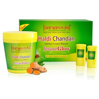 Aryanveda Haldi Chandan Herbal Bleach Cream (250G) For Face And Body, Radiant Skin, Natural Glowing Fairness, Tan Removal, Glowing Skin, Beautiful Skin, Suitable For All Skin Types, For Men And Women