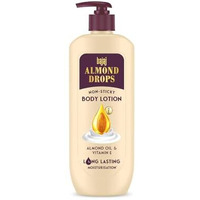 Bajaj Almond Drops Non-Sticky Body Lotion | Long Lasting Moisturization | Almond Oil & Vitamin E | Nourished And Smooth Skin | 400 Ml