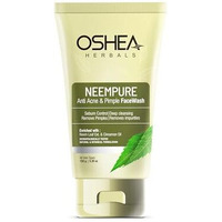 Oshea Herbals Neempure Anti Acne & Pimple Face Wash Formen And Women | Deep Cleansing With Neem Extract & Cinnamon Oil | Reduces Pimple & Acne With Controlled Sebum 150G