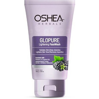 Oshea Herbals Glopure Brigtening Gel Facewash For All Skin Types | Brightens & Deep Cleaning With Mulberry & Liqurice Extracts - 150Gm