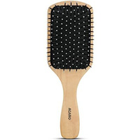 Agaro Wooden Paddle Hair Brush With Strong & Flexible Nylon Bristles Having Anti Static Ball Tips, For Grooming, Straightening, Smoothing, Detangling Hair, Ideal For Men, Women & Kids.