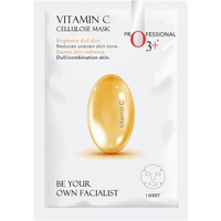 O3+ Facialist Vitamin C Cellulose Face Sheet Mask 30G For Pigmentation And Uneven Skin | Suitable For Men And Women