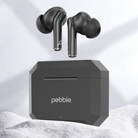 Pebble Glory Buds Ai Environmental Noice Cancellation, Premium Design, Fast Paring, 10Mm Dynamic Driver, Splash Proof, Type C Charging (Black)