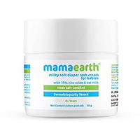 Mamaearth Milky Soft Diaper Rash Cream For Babies - 50G | Infused With 15% Zinc Oxide, Oat Milk & Calendula | Prevents Rashes, Soothes Redness & Itching, Toxin-Free