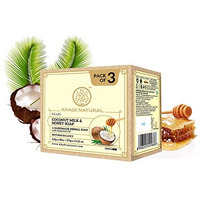 Khadi Natural Herbal Coconut Milk & Honey Soap|Herbal Bathing Soap For Glowing Skin | Natural Soap With Essential Oils | Long Lasting Hydration | Suitable For All Skin Types|Pack Of 3 (125 * 3, 375M)