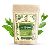 Khadi Natural Herbal Henna Organic Powder-Green| Herbal Hair Colour | Natural Henna Powder For Hair | Free From Harsh Chemicals | Suitable For All Hair Types| 100G