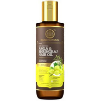 Khadi Natural Amla & Bhringraj Hair Oil | Herbal Oil For Boosting Hair Growth | Non-Sticky Hair Oil | Silicone & Mineral Oil Free | Suitable For All Hair Types | Powered Botanics|200Ml