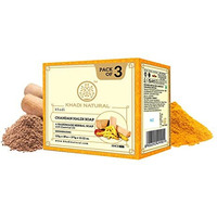 Khadi Natural Chandan Haldi Soap | Herbal Bathing Soap For Glowing Skin | Natural Soap With Essential Oils | Anti-Ageing Soap | Suitable For All Skin Types|Pack Of 3 | (125Gm *3) (375Gm)