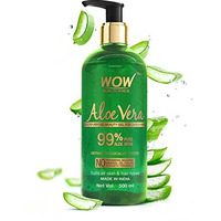 Wow Skin Science 99% Pure Aloe Vera Gel For Face, Skin & Hair - 500Ml | Ultimate Gel For Glowing Skin | For Both Men And Women | No Parabens, Mineral Oils, Silicones, Color & Synthetic Fragrances
