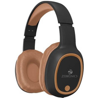Zebronics Thunder Over Ear Bluetooth 5.3 Wireless Headphones With 60H Backup, Gaming Mode, Dual Pairing, Enc, Aux, Micro Sd, Voice Assistant, Comfortable Earcups, Call Function (Brown)