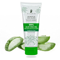Pilgrim Korean 99% Pure Aloe Vera Gel 200Ml With Vitamin E & Vitamin B5 For Face & Hair | Hydrates & Soothes Skin | Conditions & Softens Hair | Free From Parabens, Sulphates, Mineral Oils & Fragrance I For Women And Men