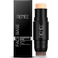 Renee Face Base Foundation Stick With Applicator Chai Tea 8Gm| Enriched With White Clay| Weightless & Long-Lasting Formula| Velvet Matte Finish
