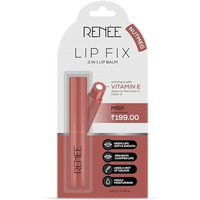 Renee Lip Fix 3 In 1 Tinted Lip Balm 02 Nutmeg 1.6 Gm, Heals Lightens & Nourishes | Dual Core Care Enriched With Vitamin E, Shea Butter & Jojoba Oil For Dry & Chapped Dry Lips