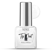 Renee Top Coat Glossy Finish Nail Enamel, Quick Drying, Long Lasting, Chip Resisting Formula With High Shine & Full Coverage, One Stroke Application, Translucent Layer, 10 Ml