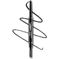Renee Superdense Eyebrow Pencil With Spoolie - Black, Smudge Proof, Waterproof, Highly Pigmented For Fill In Brow Gaps, Smooth One-Swipe Precision Application, Enriched With Vitamin C & Jojoba Oil