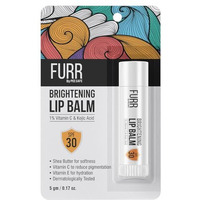 Furr 1% Vitamin C & Kojic Acid Brightening Lip Balm With Spf 30 | Heals, Hydrates & Softens | Reduces Pigmentation | Almond Oil, Shea Butter, Vitamin E Infused | Lip Balm For Soft Glossy Lips | Unisex