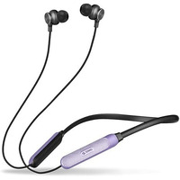 Zimo Aeroflex Bluetooth 5.2 Wireless In-Ear Headphones, 18Hrs Playtime, Deep Bass, Hd Calls, Dual Device Pairing, Voice Assist, Type-C Fast Charge Wireless Neckband, Ipx4 Water Resistant(Purple/Black)