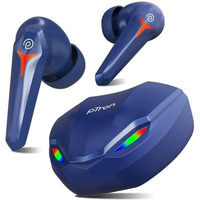 Ptron Bassbuds Razer Tws Earbuds, 40Ms Gaming Low Latency, Trutalk Ai-Enc Calls, Deep Bass, 45Hrs Playtime, Hd Mic, In-Ear Bluetooth 5.3 Headphones, Type-C Fast Charging & Ipx5 (Blue)