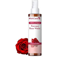 Wishcare 100% Pure & Natural Rose Water Liquid - For Skin, Face & Hair - Steam Distilled - Kannauj Gulab Jal - Spray Skin Toner - Free From Paraben, Alcohol & Chemicals - 200 Ml