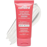 Mcaffeine Clear Glow 1% Kojic Acid & Alpha Arbutin Brightening Sunscreen Spf 50 Pa++++ |Niacinamide-Dark Spots & Pigmentation| Uva-B Sun Protection|For Men & Women - 50Ml For All Skin Type