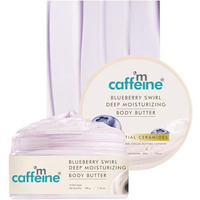 Mcaffeine Blueberry Swirl Deep Moisturizing Body Butter | 5 Essential Ceramides For Skin Repair With Shea Butter & Cocoa Butter | 72Hrs Long Lasting Moisturization | Winter Body Care | Fruity Blueberry Aroma | Body Butter For Women And Men - 200G