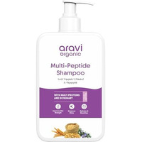 Aravi Organic Multi Peptide Anti-Hair Fall Shampoo - Acetyl Tripeptide 3, Palmitoyl, Oligopeptide & Rosemary - 200 Ml