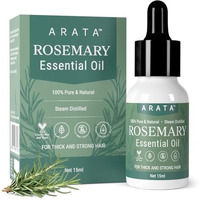 Arata Undiluted Rosemary Essential Oil For Hair Growth, Hair Fall Control & Nourishment | 100% Natural And Pure Blend | Strengthens Hair & Balances Scalp | 15Ml