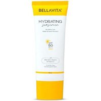 Bellavita Water Based Hydrating Sunscreen, Spf 50, Lightweight Pa+++, For All Skin Types, No White Cast, Non - Greasy Finish, Uv Protection, Broad Spectrum, For Men & Women, 50Ml