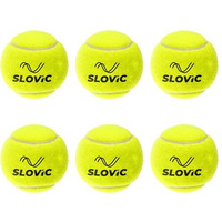 Slovic Cricket Balls For Home [Pack Of 6] | Practice Tennis Ball Cricket | Lightweight & High-Bounce Rubber Cricket Balls | Ideal For Street Matches, Indoor & Outdoor Cricket