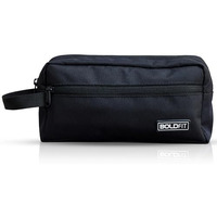 Boldfit Polyester Toiletry Bag For Men & Women Makeup Pouch, Travel Essentials Travel Organizer Travel Pouch For Men For Travel Kit For Toiletries, Wash Bag - Black, 18 Cm Width