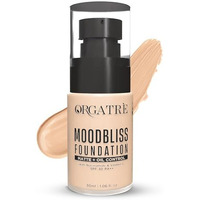 Orgatre Moodbliss Foundation 30Ml | Full Coverage Matte & Dewy Finish | Hydrating & Long-Lasting | Enriched With Niacinamide, Vitamin C & Avocado Oil | Spf 30 Pa++ | Suitable For All Skin Types | 138