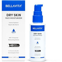 Bellavita Face Moisturizer Dry To Normal Skin | Power Of 14 Moisturizing Actives | 48Hrs Hydration | Intense Moisturization | Repairs & Soothes | Ph Balanced | Moisturizer Cream For Men & Women | 50Ml