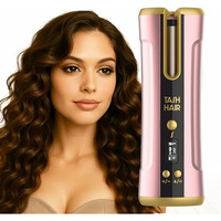 Tash Hair Twirl Cordless Automatic Hair Curler |Professional Curling Iron With Ceramic Barrel|Portable&Rechargeable With Multiple Temperature&Heat Settings|60 Min Runtime With 1 Year Warranty-Blush