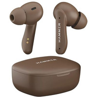 Hammer Solitude Bluetooth Earbuds With Upto 22H Playtime, Quad Mic With Enc, Fast Charging Type-C, Ipx4 Water Resistant, Bluetooth V5.3, Touch Controls And Voice Assistant (Mocha Brown)