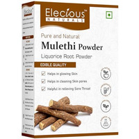 Elecious Mulethi Powder For Face, Hair, Eating (200 Grams) | Yashtimadhu, Liquorice (Licorice) Powder For Skin |Edible|Hair And Skin Care | Natural, Preservative-Free