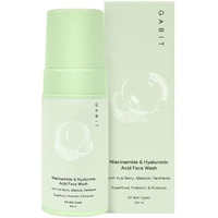 Gabit Niacinamide & Hyaluronic Acid Foaming Face Wash|Gently Cleanses, Non-Drying, Soothes|Vitamin B5, Acai Berry|Dry, Sensitive Skin Types|For Men & Women |Sulphate & Soap Free |100Ml, 50 Spf