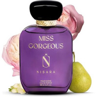 Nisara Miss Gorgeous Perfume For Woman 100 Ml | Long Lasting Eau De Parfum | Floral-Fruity-Green Fragrance | With Pear,Bergamot,Rose,Cedarwood,Musk,Amber,Vanilla | Edp Scent Spray For Woman | Premium Perfume For Her