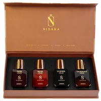Nisara Long-Lasting Oud Gift Set 4X15Ml(60Ml) | Notes:- Rose, Musk, Leather, Woody Oud | Travel & Pocket-Friendly Perfume Kit For All Moods & Occasions | Ideal Gift For Mother's Day | Perfect For Men, Him, Her Woman, Wife, Friend, Girlfriend, And Boyfriend