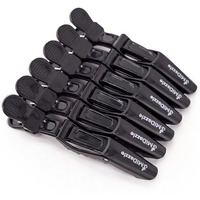 Omidazzle Midazzle Professional Hair Sectioning Crocodile Hairdressing Clips For Women (Pack Of 6), Black