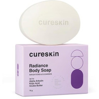 Cureskin Radiance Body Soap | For Pigmentation & Sun Damage With Alpha Arbutin, Kojic Acid And Ucuba Butter | Kojic Soap For Men & Women | Kojic Acid Soap For Skin Whitening | Soap Tan Removal, 75 G (Pack Of 1)