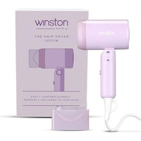 Winston Ionic Foldable Hair Dryer - 1200W | Compact, Foldable, And Damage-Free Drying Blow Dryer With Low Noise & Overheat Protection - 1 Year Warranty (Purple)