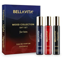 Bellavita Mood Collection Gift Set 3X15Ml | Long Lasting Edp Perfume For Man | Alpha, Fantasy & Magnetic | Vanilla, Benzoin And Cedarwood | Fruity, Woody Premium Fragrance For Men