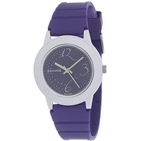Sf Quartz Analog Purple Dial Plastic Strap Watch For Women-Nr8992Pp02