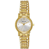 Sonata Quartz Analog Silver Dial Metal Strap Watch For Women-Ns8976Ym07W