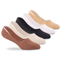 Supersox No Show Socks For Women, Made With Breathable, Anti Odour & Moisture Absorbent Combed Cotton With Silicon Anti Slip Grip (Pack Of 5) (Nut Brown)