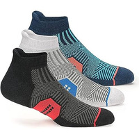 Supersox Accelerator Unisex Design Breathable With Cushion Terry Ankle Cut Tab Athletic Socks - Pack Of 3 (Shoe Size : 5/7, Ankle Length, Cotton, Multicolor)