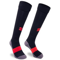 Supersox Football Stockings For Men & Women - Knee Length Socks With Cushioned Sole, Odour Free & Superior Grip Socks For Football/Soccer, Pack Of 1 (Black, Cotton)